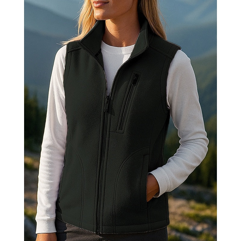 Zip-Up Vest for Women, Cozy Style