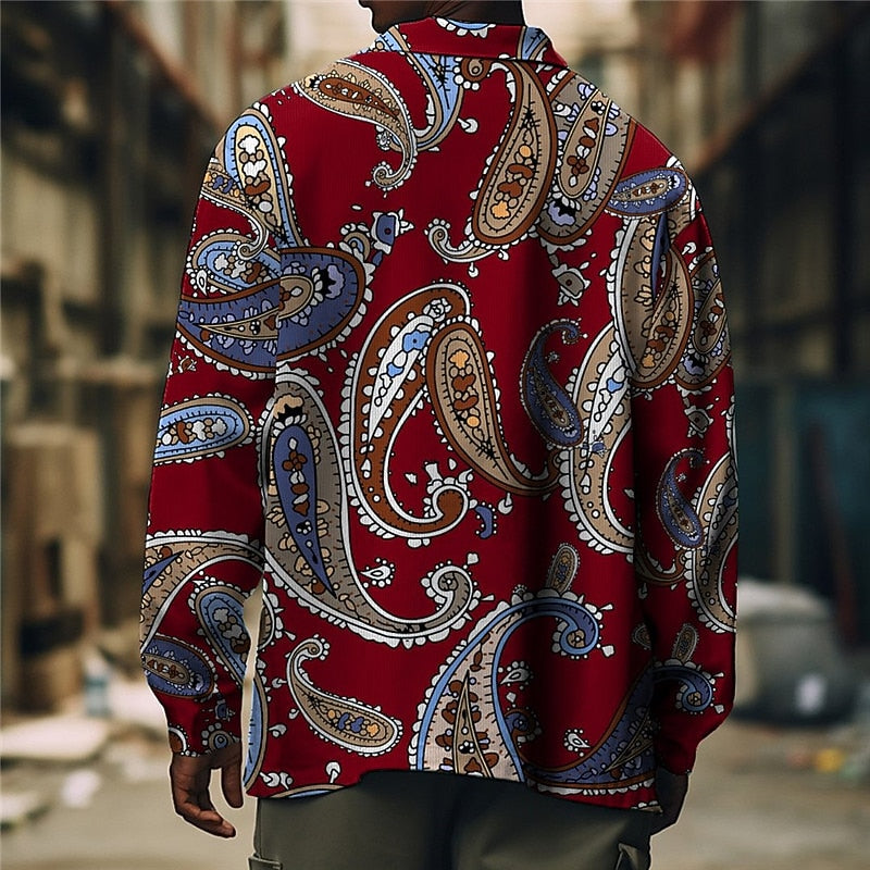 Paisley-Print Overshirt for Men