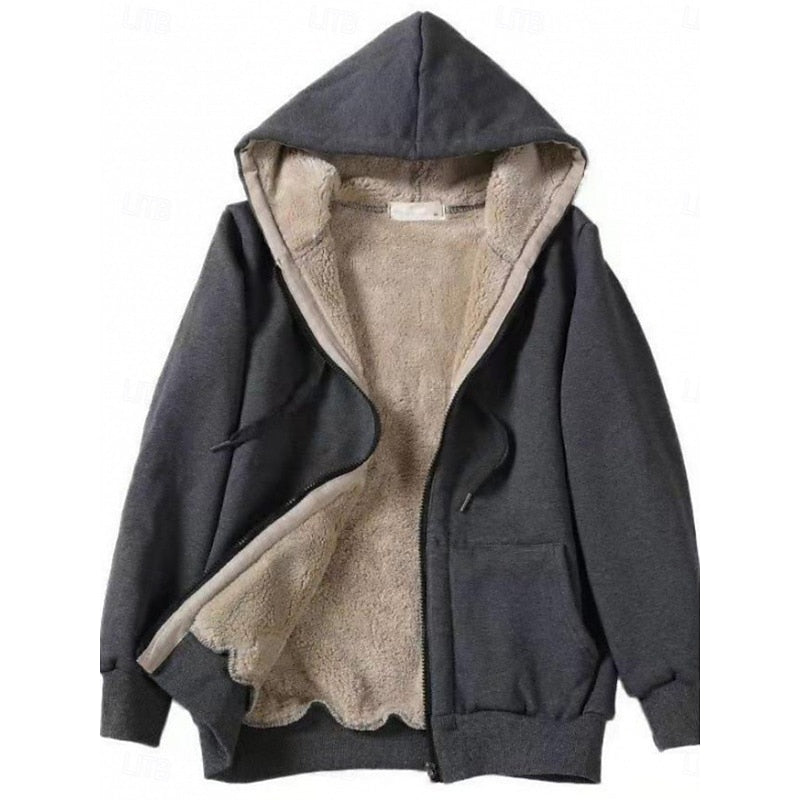Hooded Zip Jacket for Women, Cozy Style