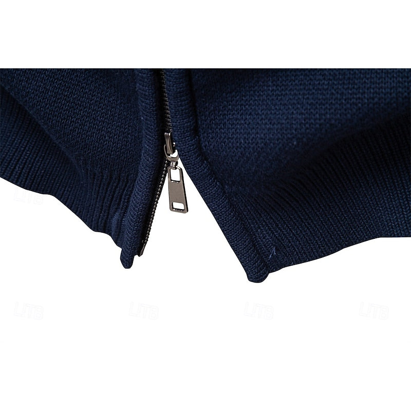Fair Isle Zip-Up Christmas Cardigan for Men