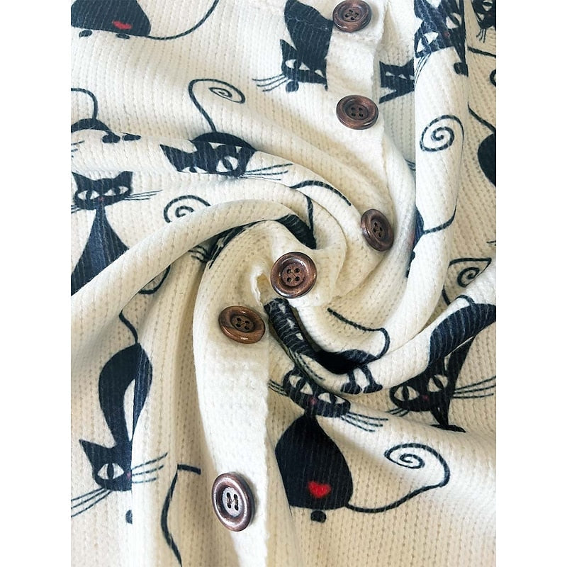 Floral Button-Front Cardigan for Women