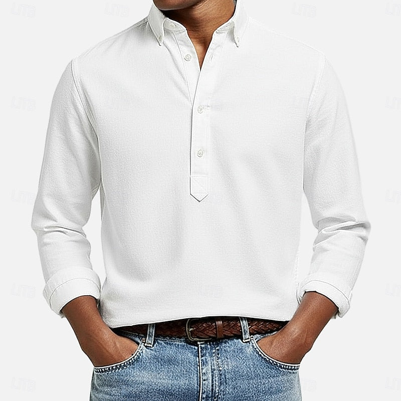 Popover Shirt for Men, Casual Style