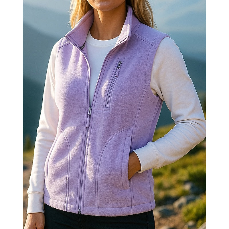 Zip-Up Vest for Women, Cozy Style