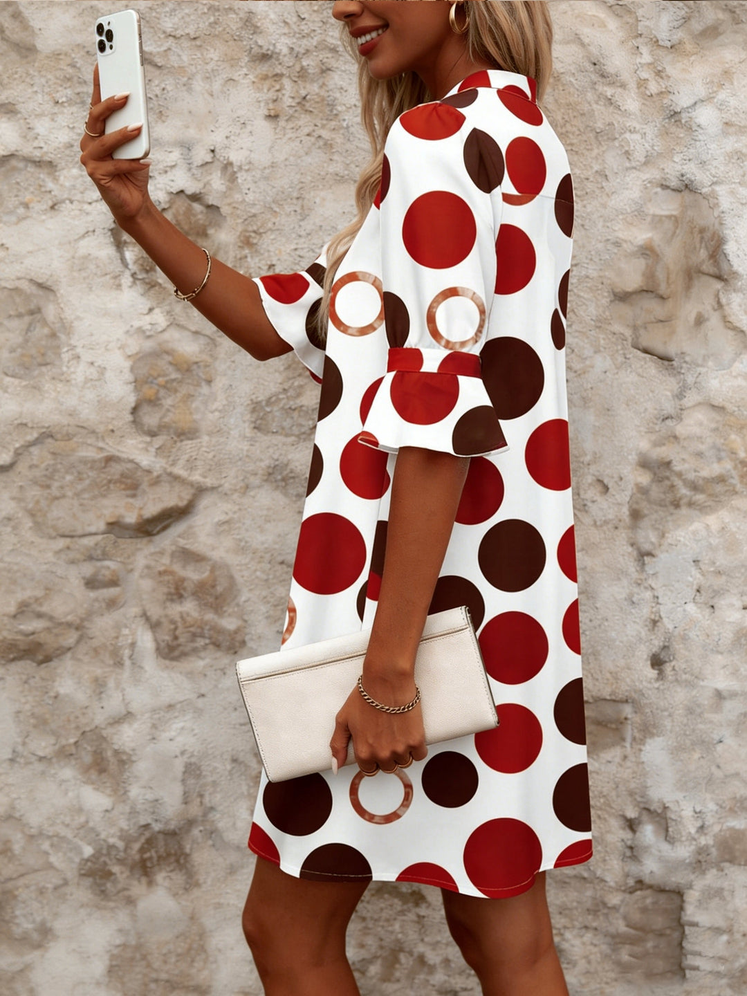Women's Playful Polka Dot Mini Dress