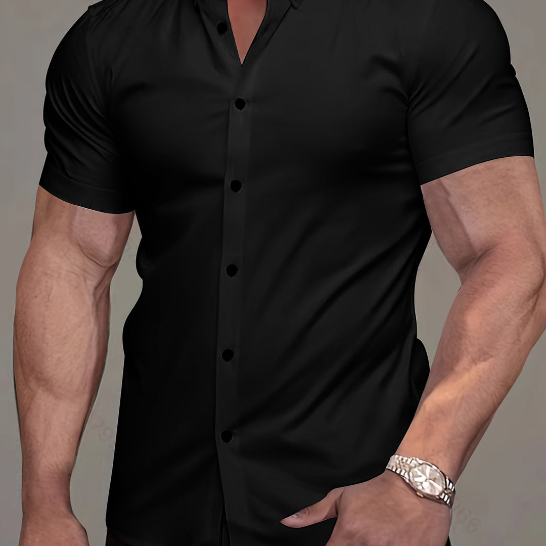 Refined Short-Sleeve Shirt for Men, Plus Size