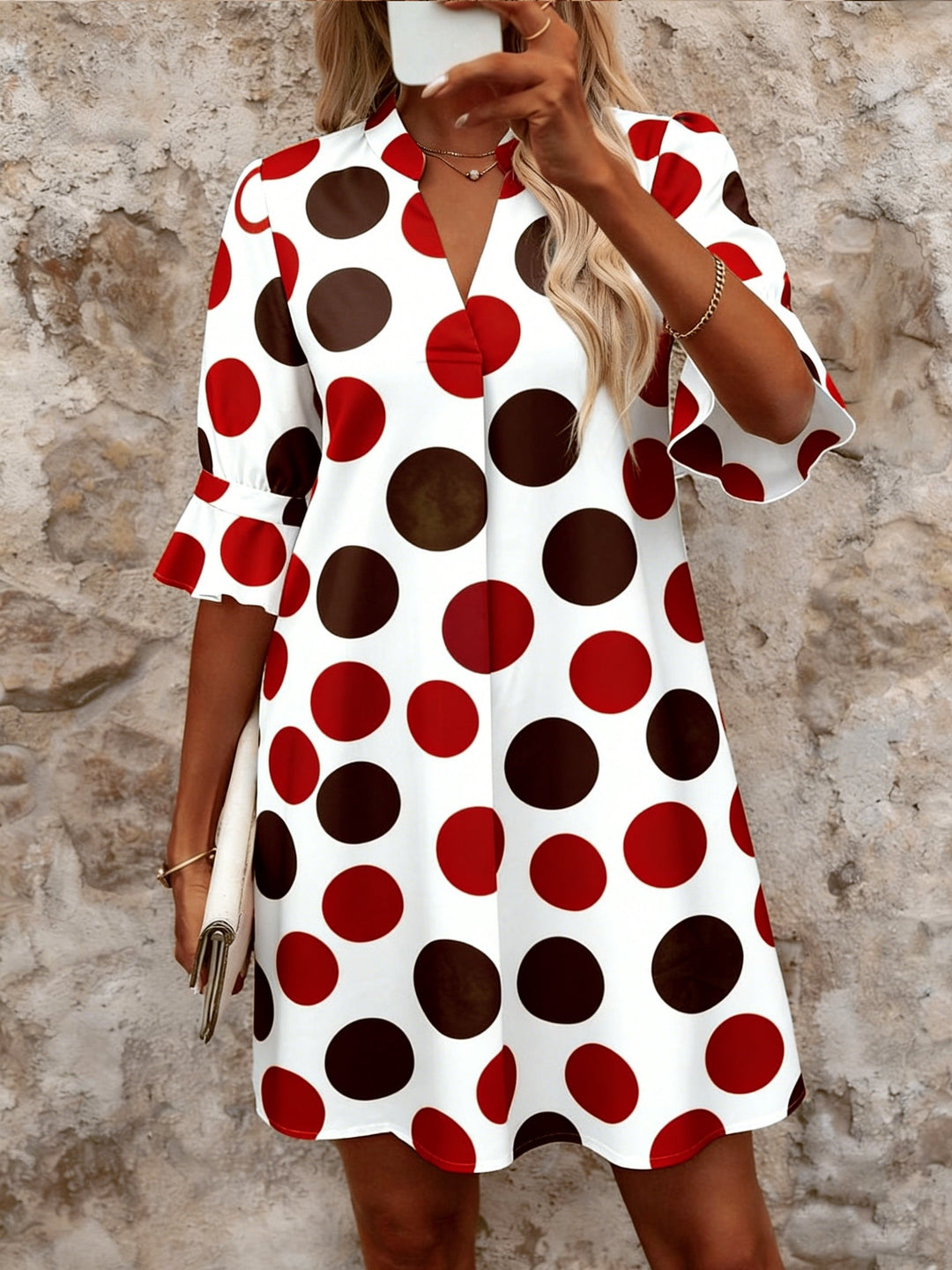 Women's Playful Polka Dot Mini Dress