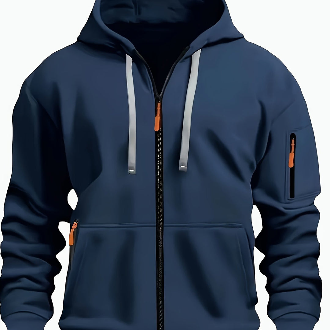 Everyday Zip-Up Hoodie for Men, Plus Size