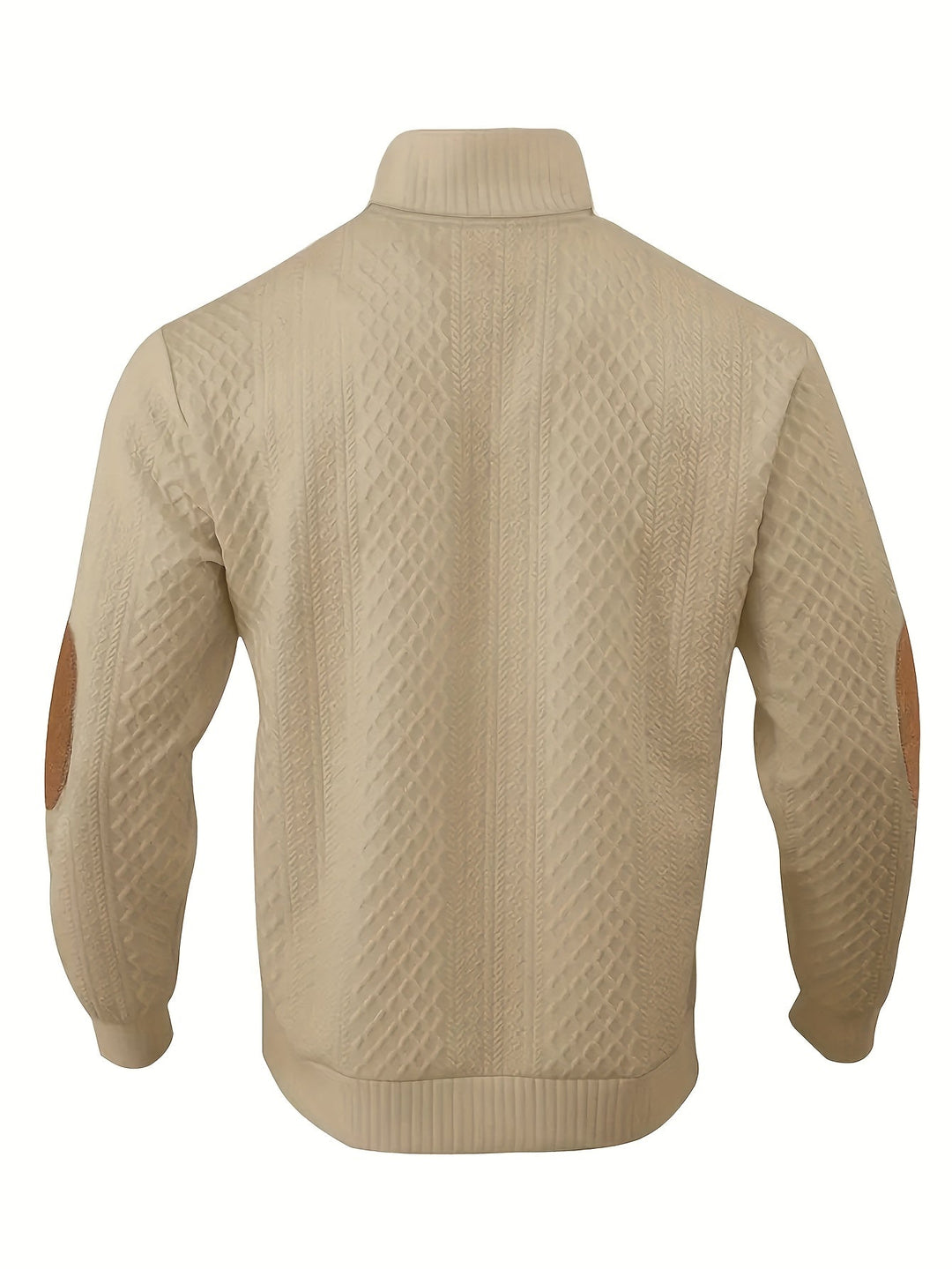 Textured Stand-Collar Sweater for Men
