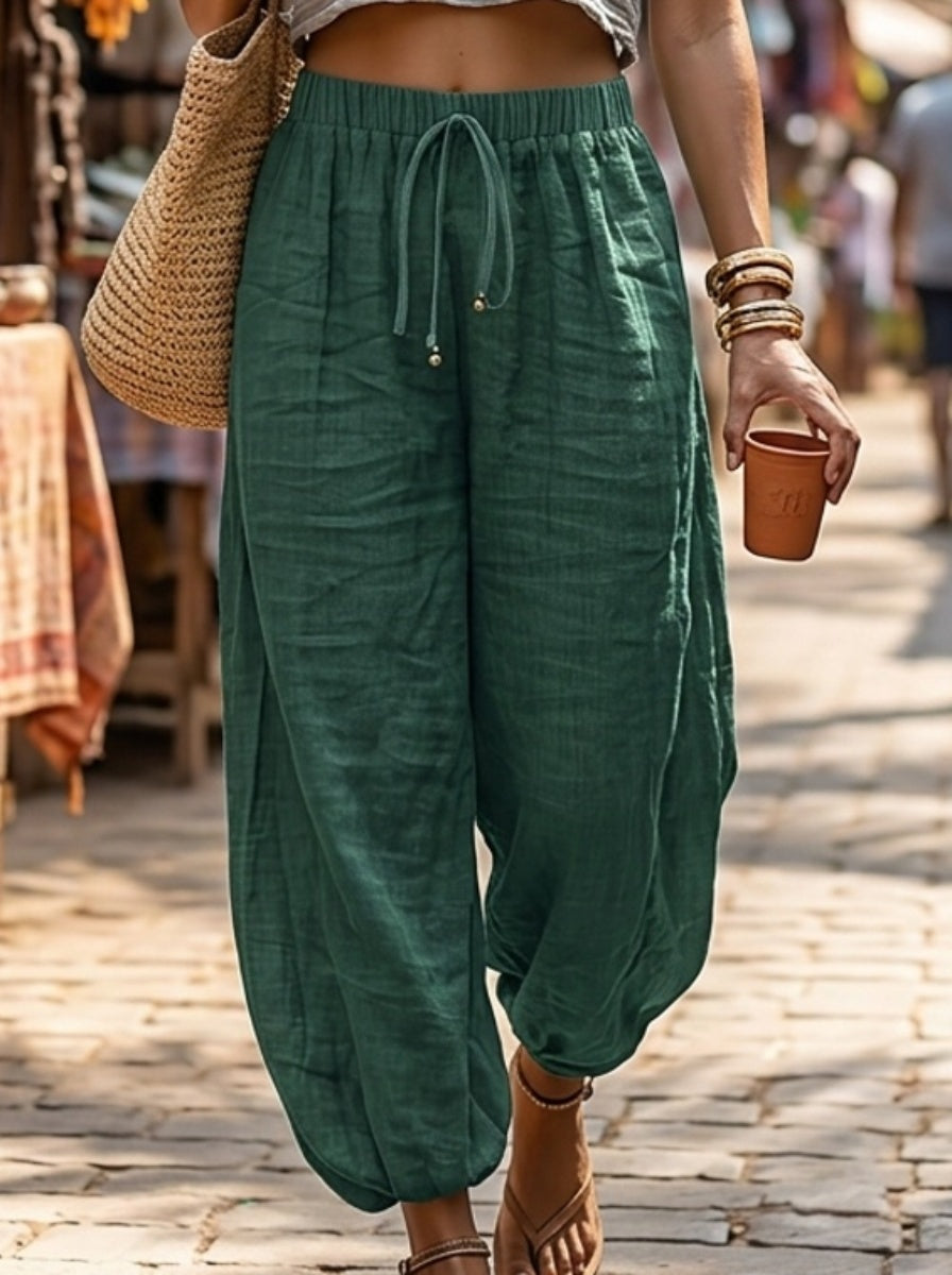 Drawstring Lantern Pants, Women's Relaxed Fit