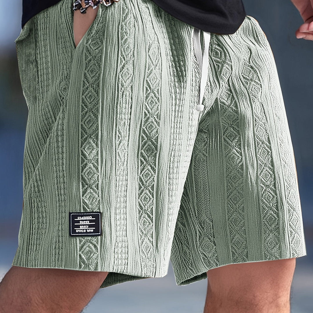 Drawstring Shorts, Men's Textured Fit