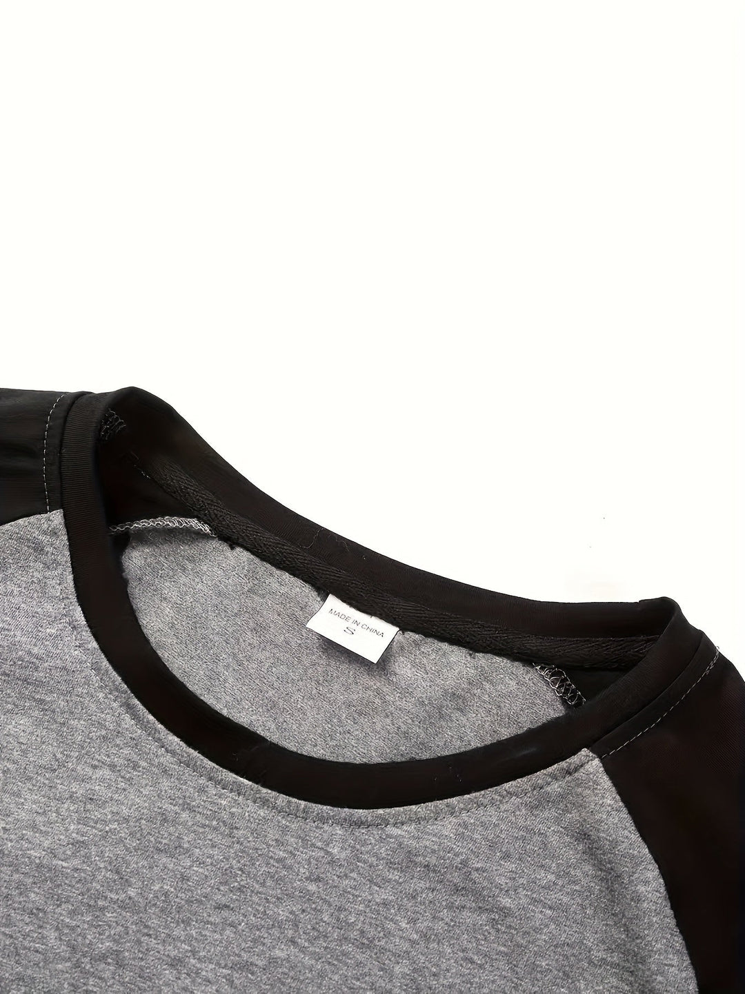 Two-Tone Raglan Long-Sleeve Top for Men