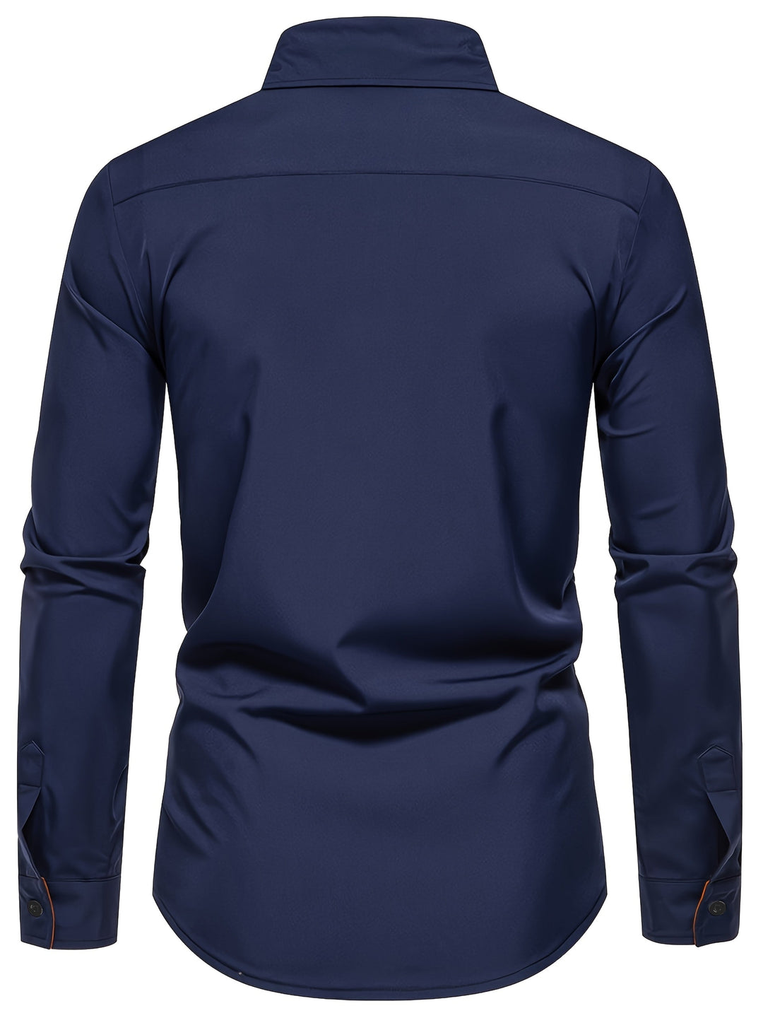 Contrast-Trim Slim Shirt for Men, Plus Size
