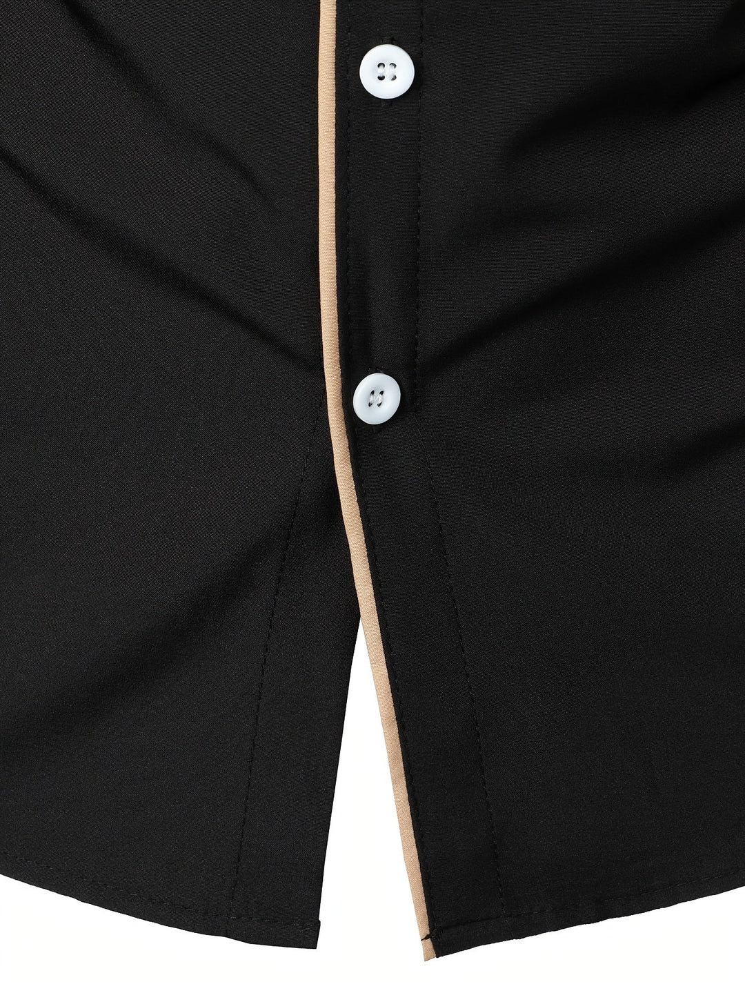Ladies Contrast-Trim Long Sleeve Shirt