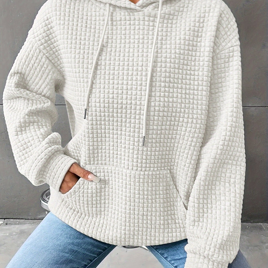 Cozy Textured Hoodie for Women, Plus Size