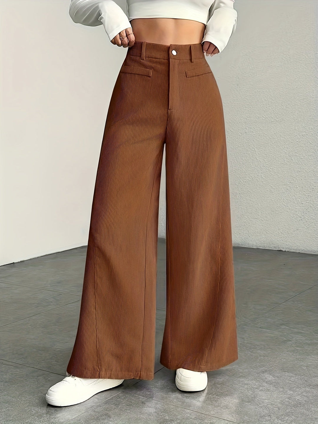 High-Waisted Wide-Leg Trousers for Women