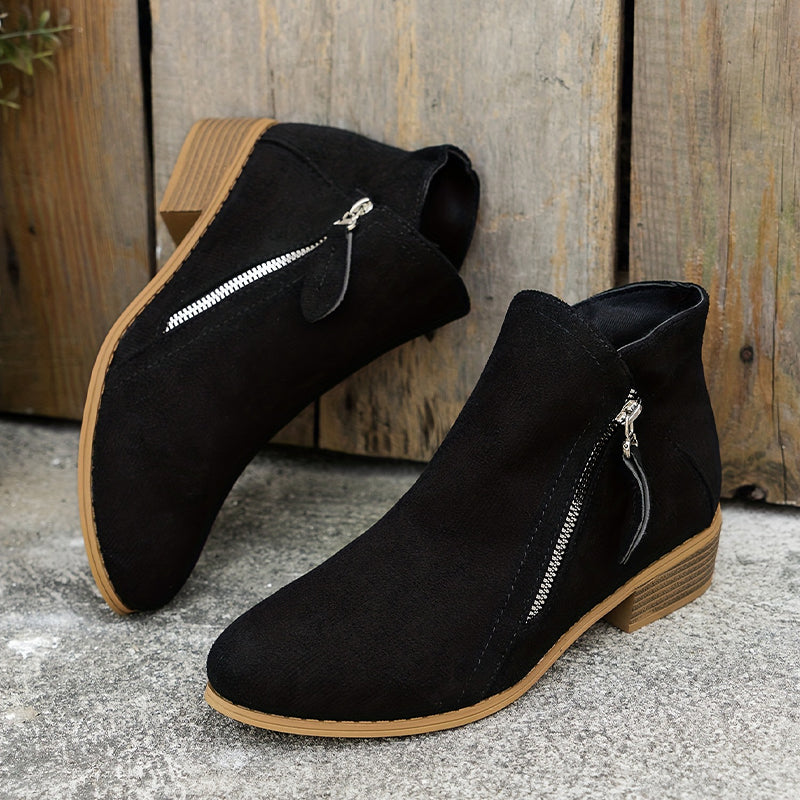 Comfortable Zipper Shoes for Women, Elegant Style