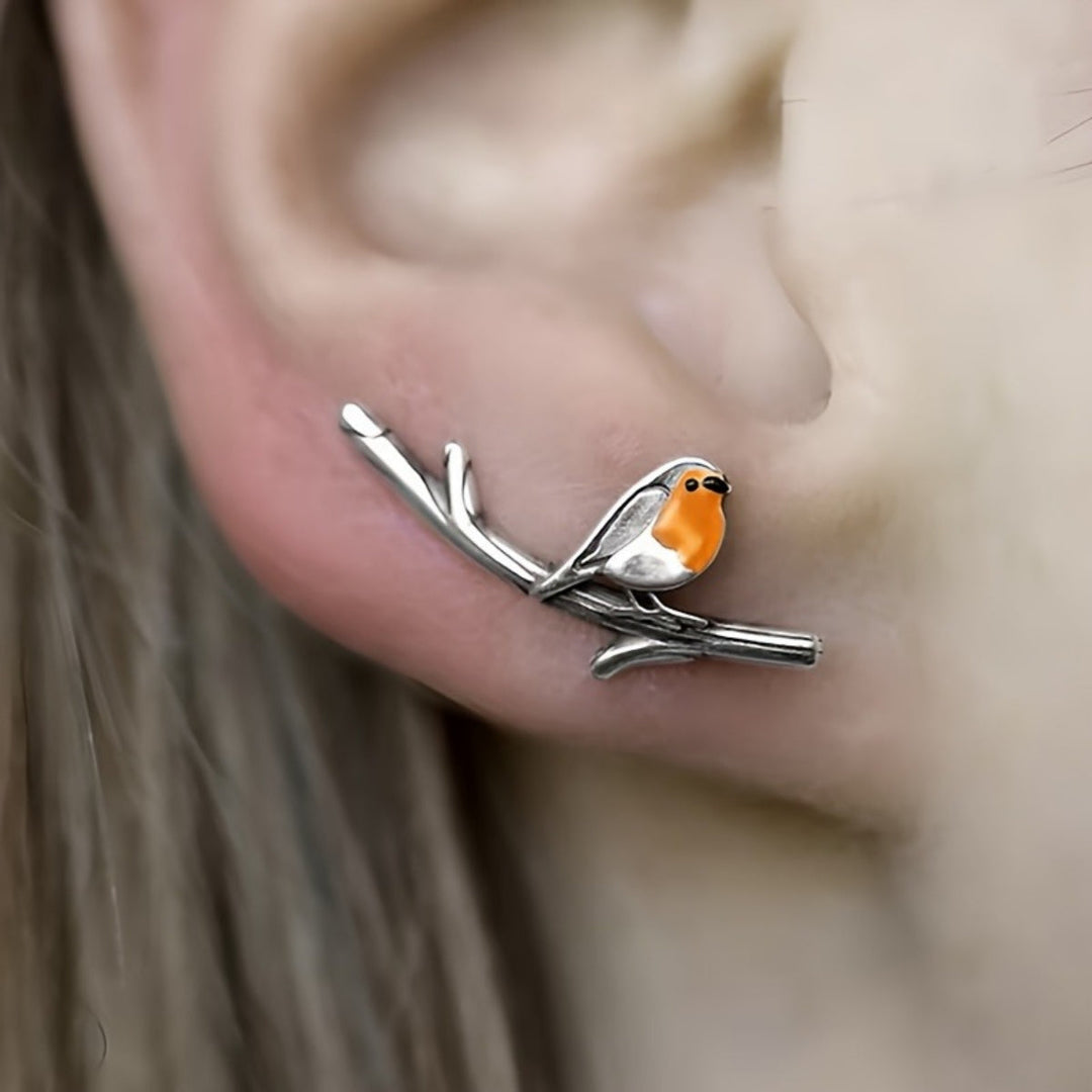 Silver Elegant Minimalist Bird Earring for Women