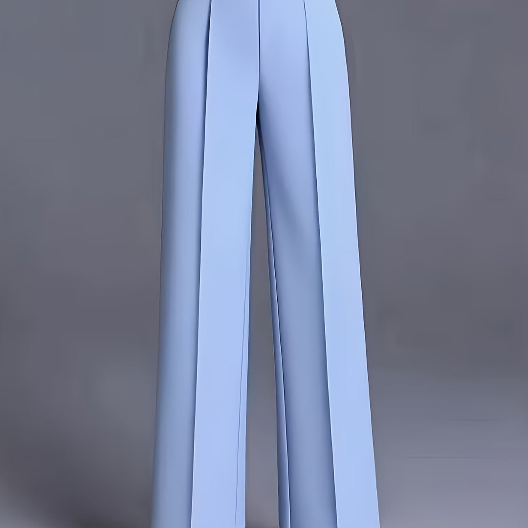 Ladies High-Waisted Wide-Leg Pants