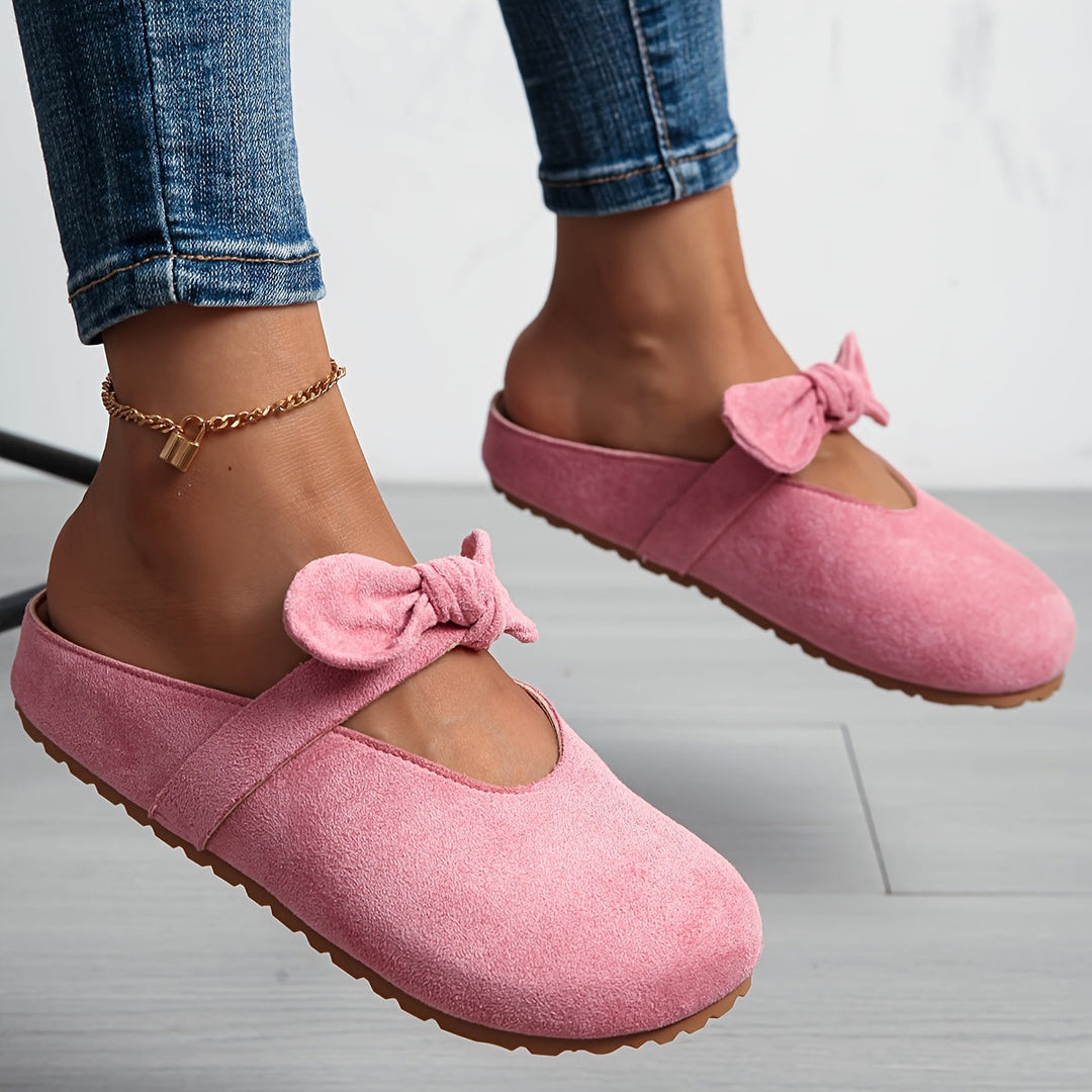 Bow Slip-On Mules, Women's Soft Fit