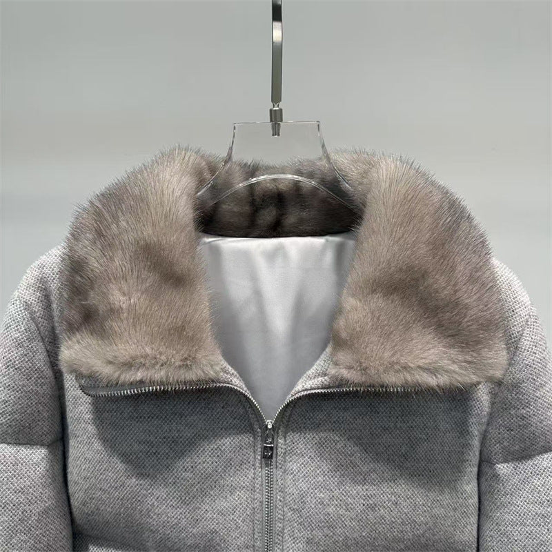 Women's Winter Puffer Jacket – Gray, Khaki