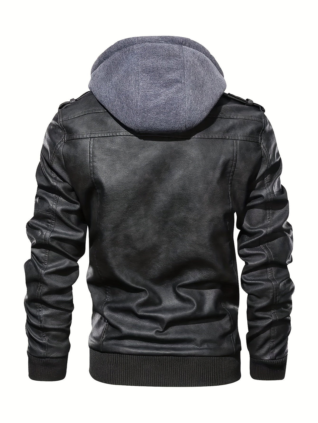 Hooded Moto Jacket for Men