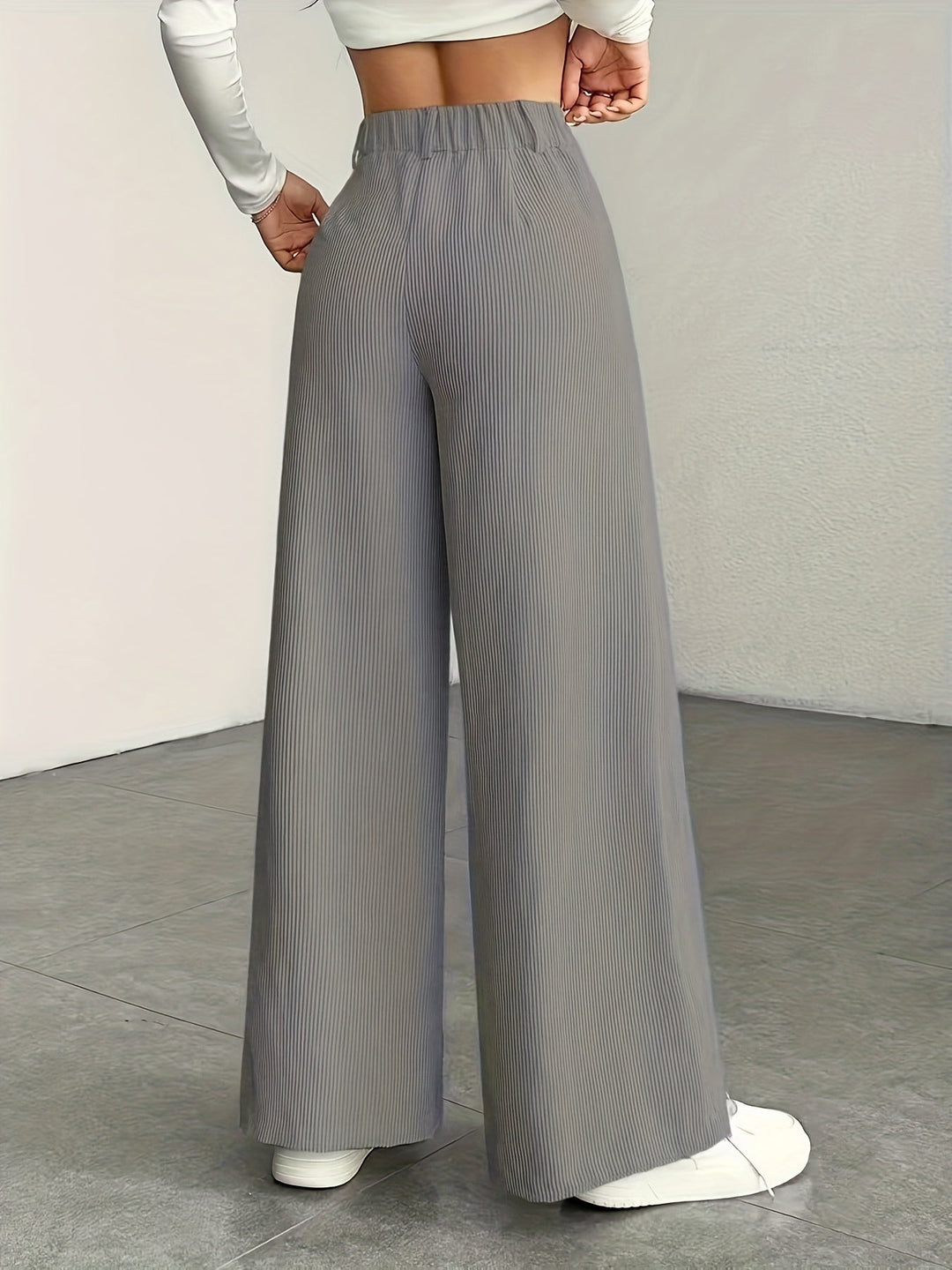 Women's High-Waisted Wide-Leg Trousers