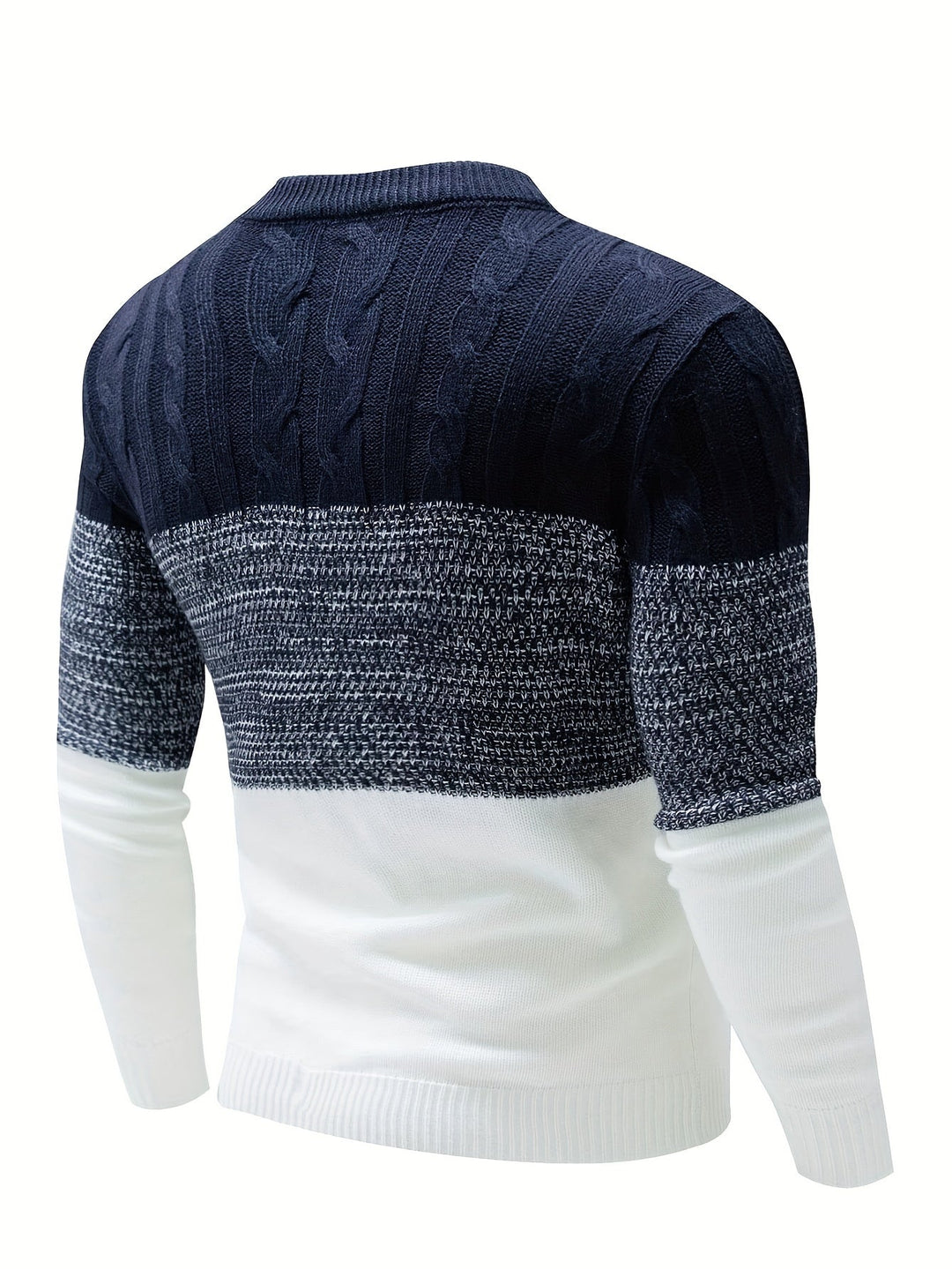 Color-Block Crew Neck Sweater for Men