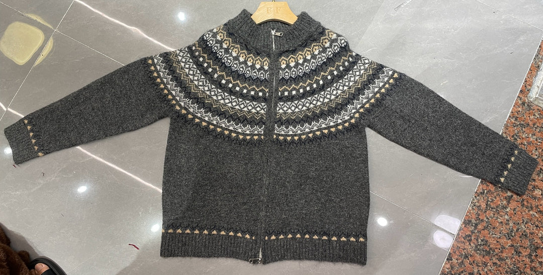 Women's Knit Cardigan – Gray, Purple
