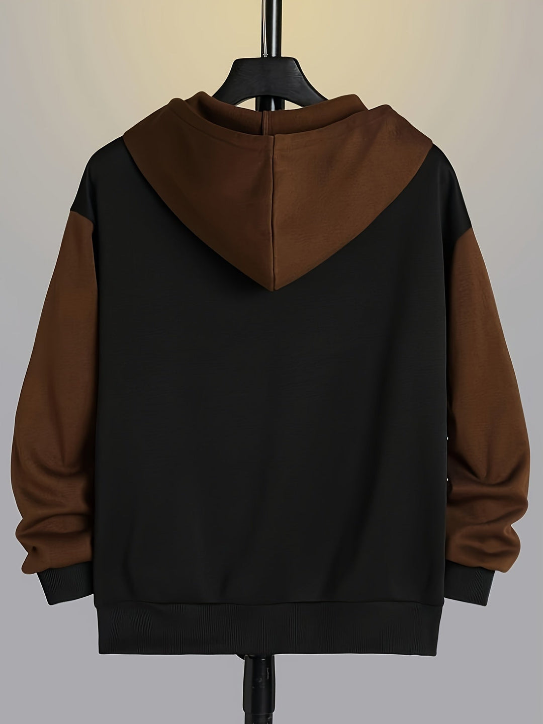 Color Block Zip-Up Hoodie for Men