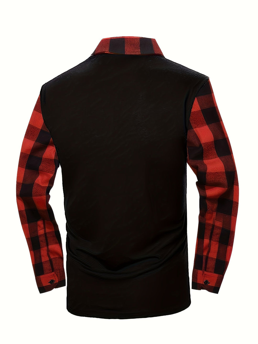 Half-Zip Contrast Shirt for Men, Plus Size