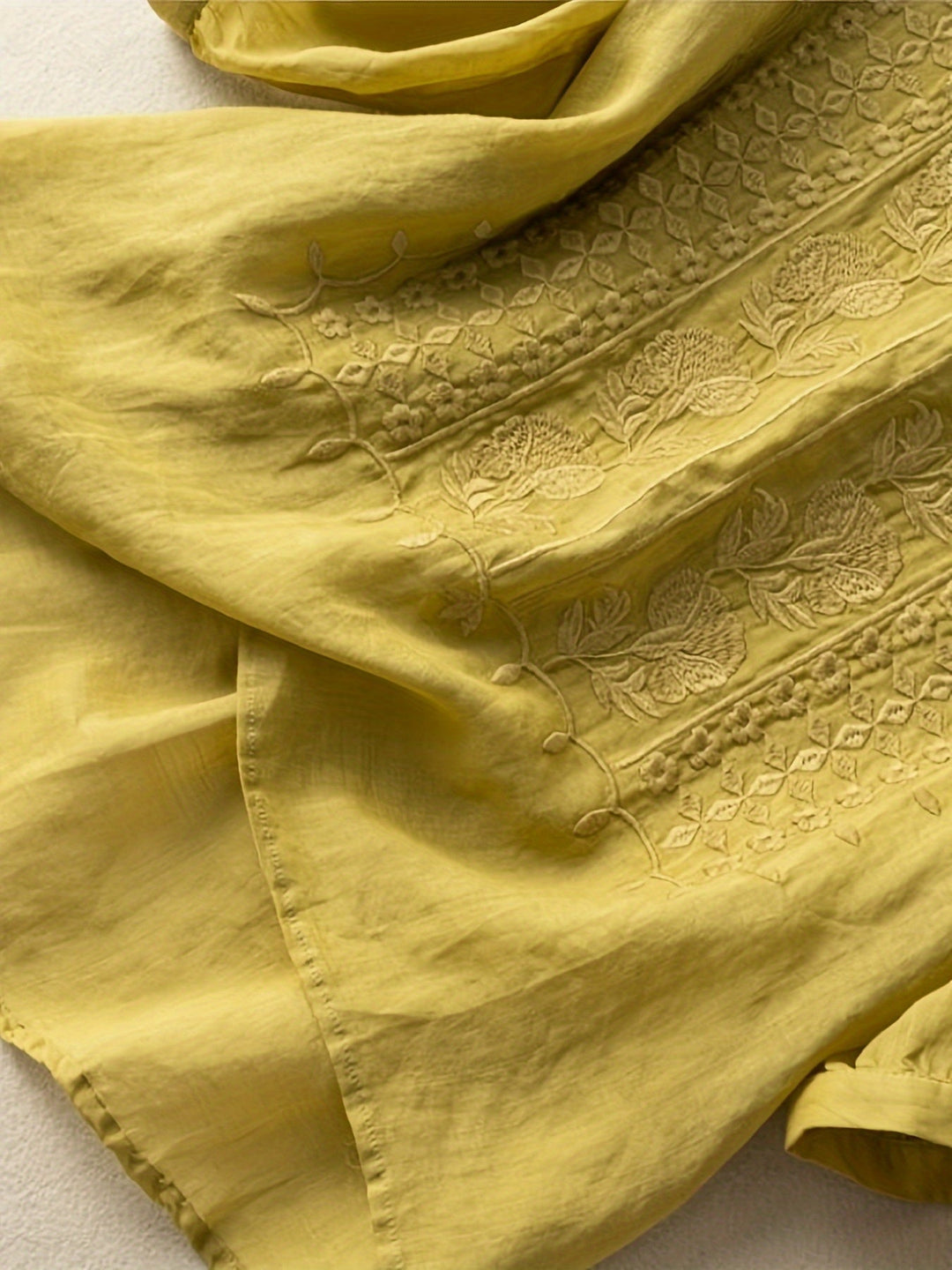 Embroidered Scoop-Neck Blouse for Women