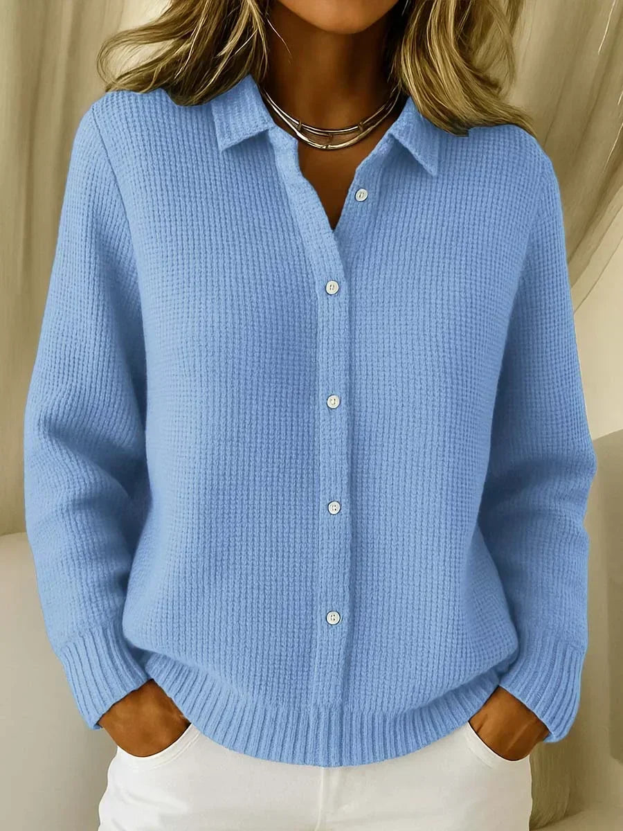Elegant Cozy Knit Cardigan for Women, Plus Size