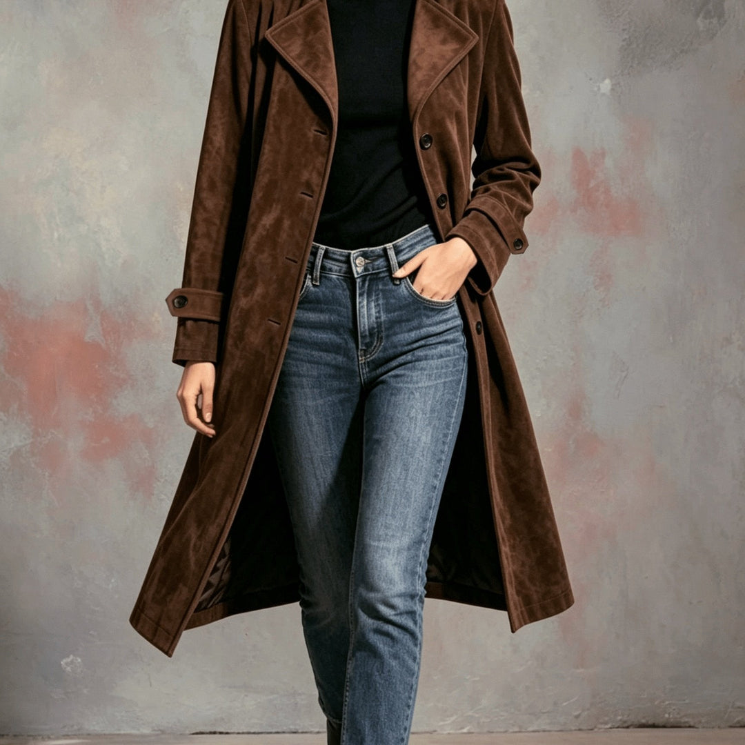 Longline Coat for Women, Refined Style
