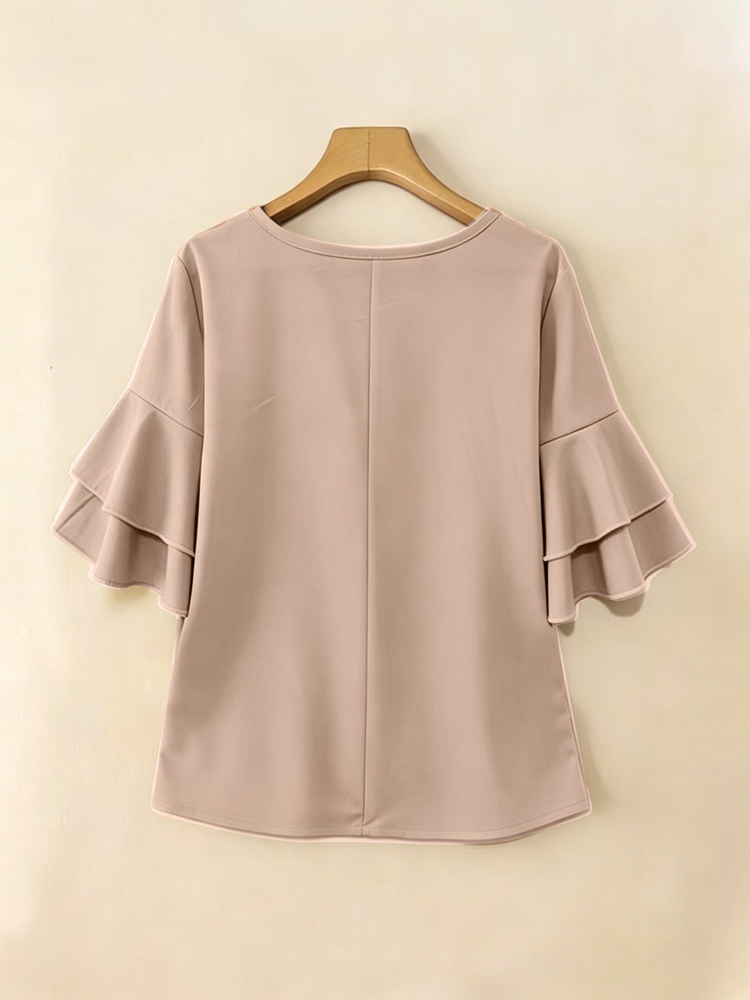 Flared-Sleeve Pleated Blouse for Women