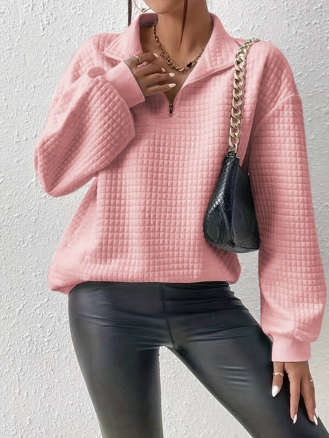 Quarter-Zip Pullover for Women, Relaxed Style