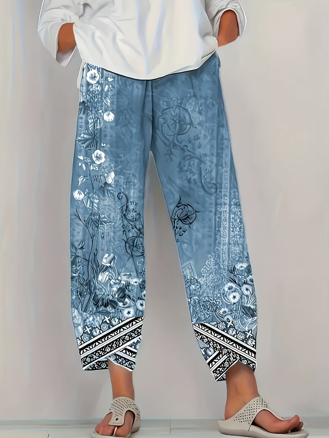 Botanical Cropped Pants for Women