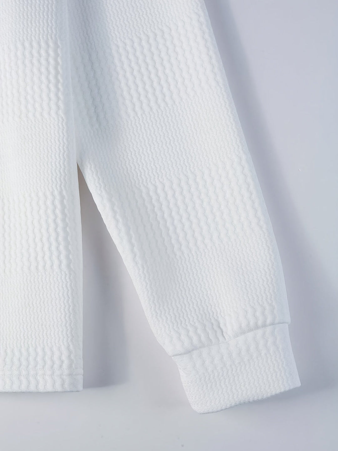 Long-Sleeve Polo Shirt for Men, Textured Style