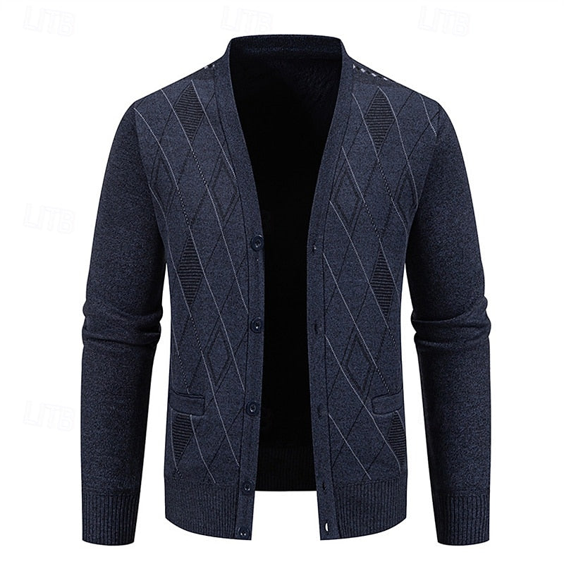 Argyle Cardigan, Men's Refined Fit