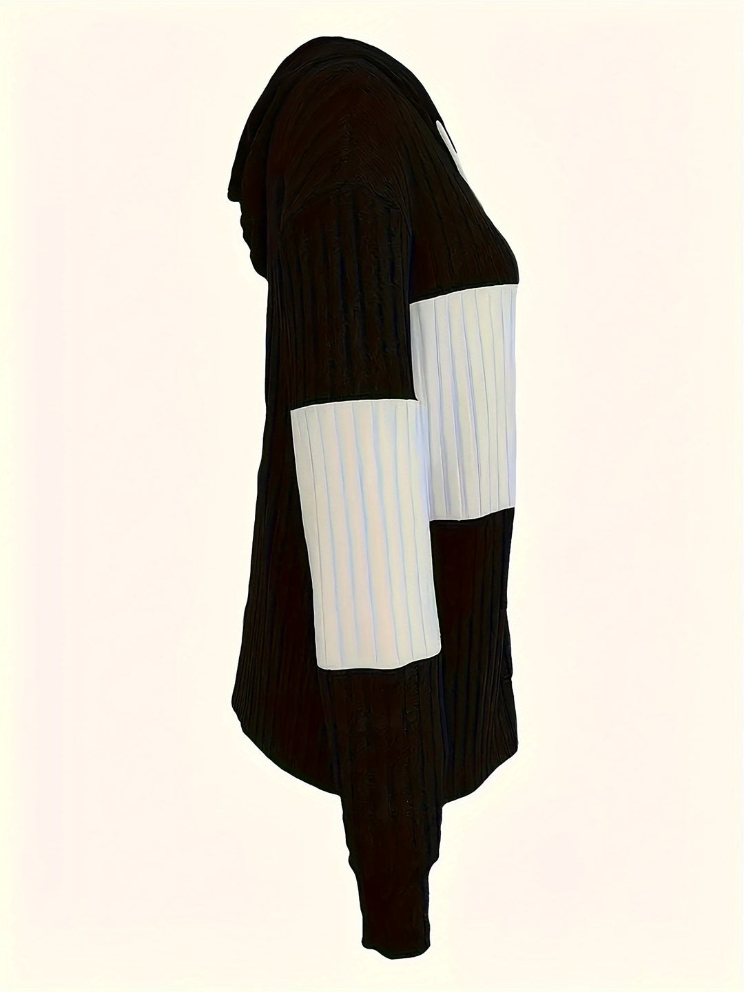 Colour-Block Hooded Jacket for Women, Textured Style