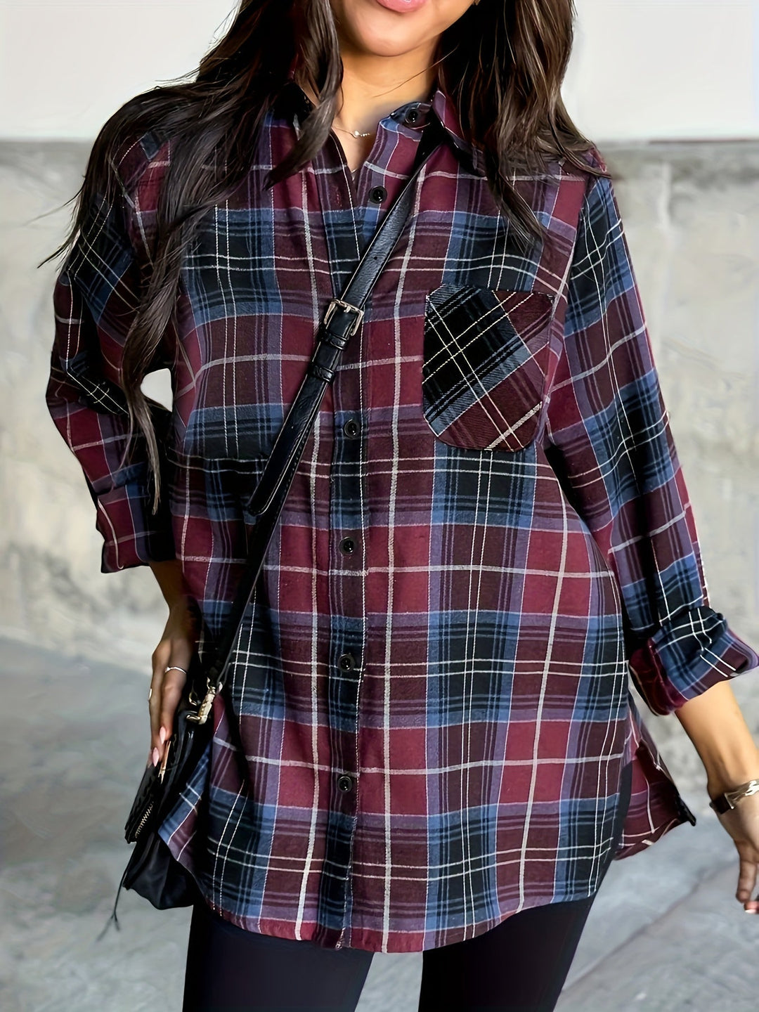 Checked Shirt, Women's Relaxed Fit