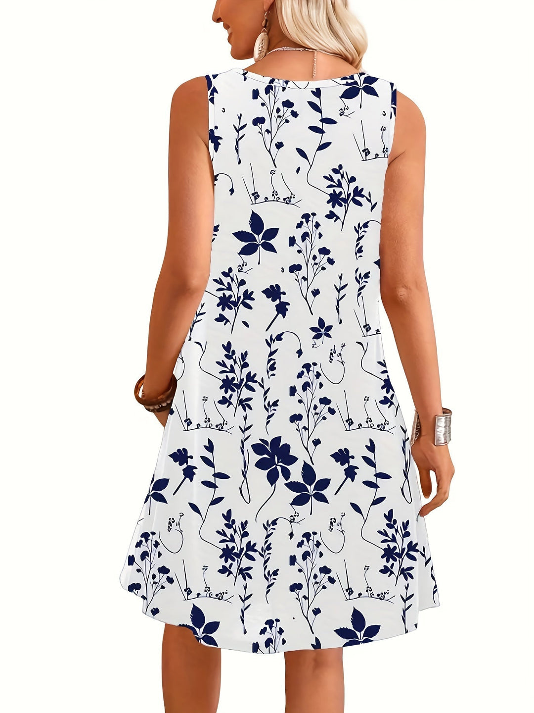 Floral Sleeveless Dress for Women