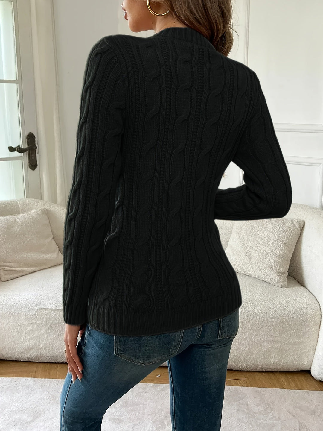 Twist-Knit Sweater for Women, Classic Style