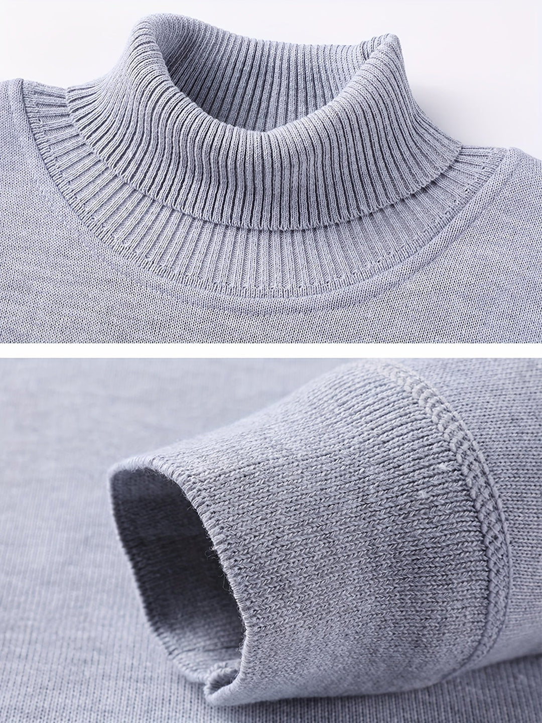 High-Neck Sweater for Men, Cozy Style