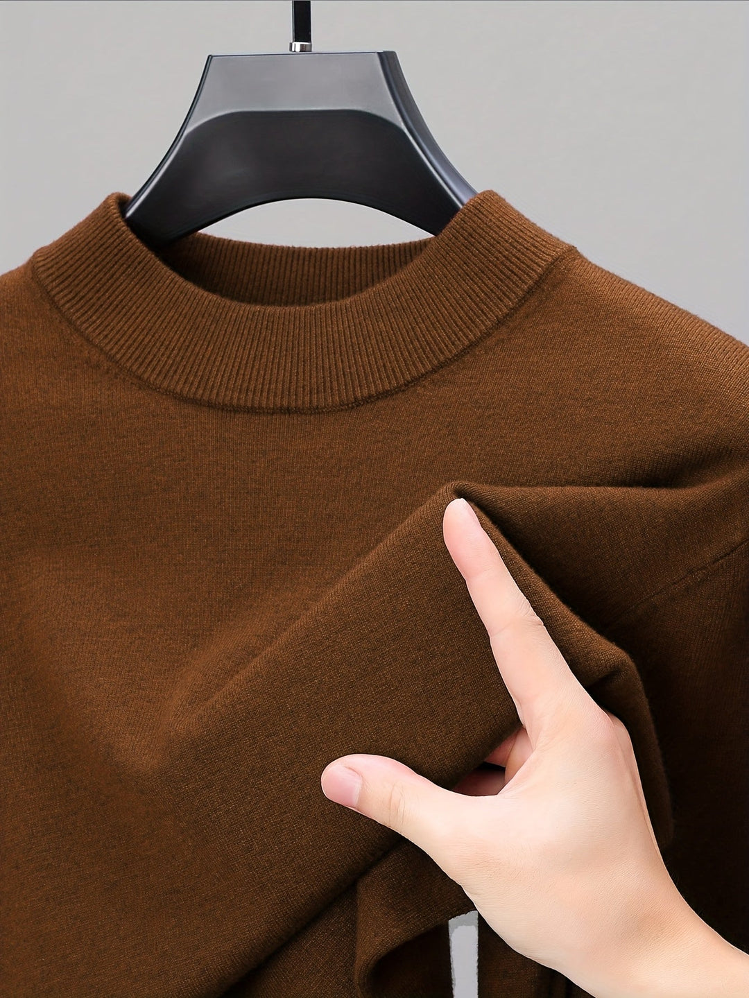 High-Neck Sweater for Men, Refined Style
