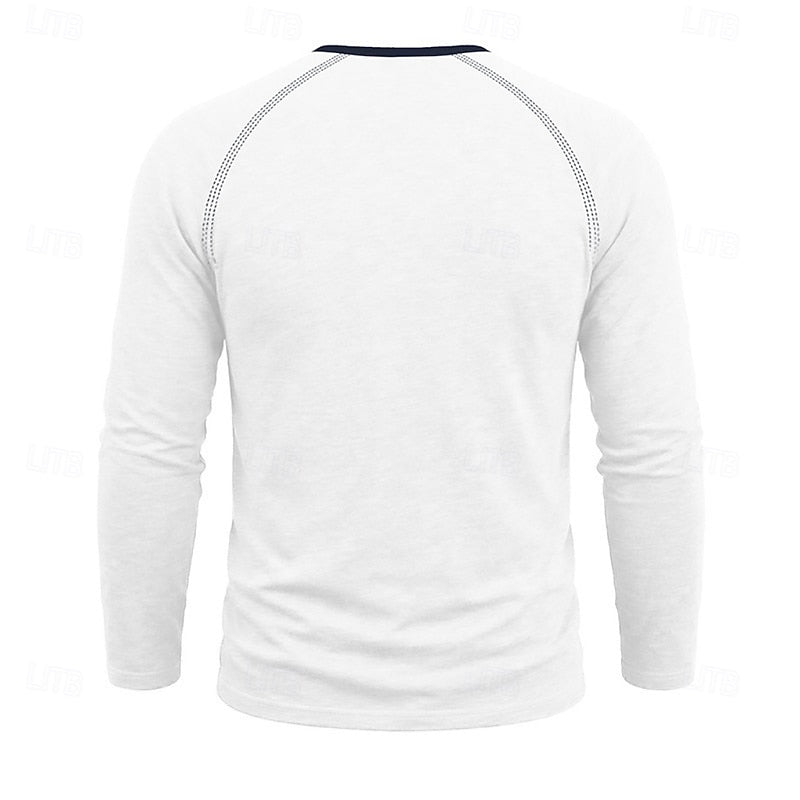 Button Henley Shirt for Men, Classic Style