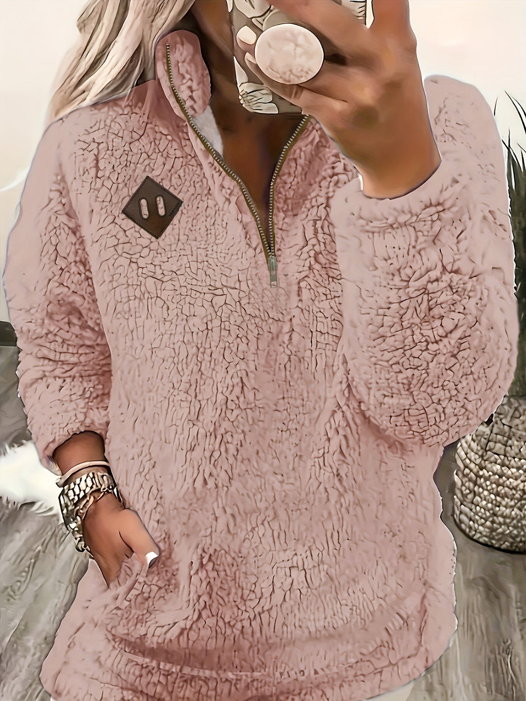Cozy Half-Zip Pullover for Women