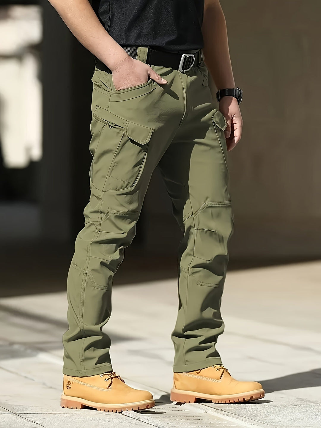 Multi-Pocket Tactical Trousers, Men's Rugged Fit