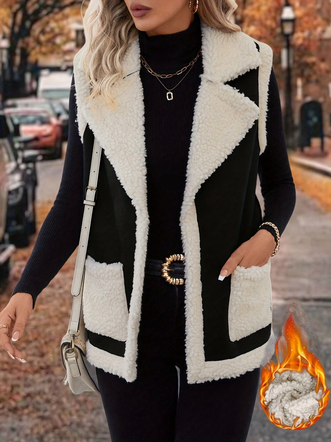 Cozy Lapel Warm Vest for Women