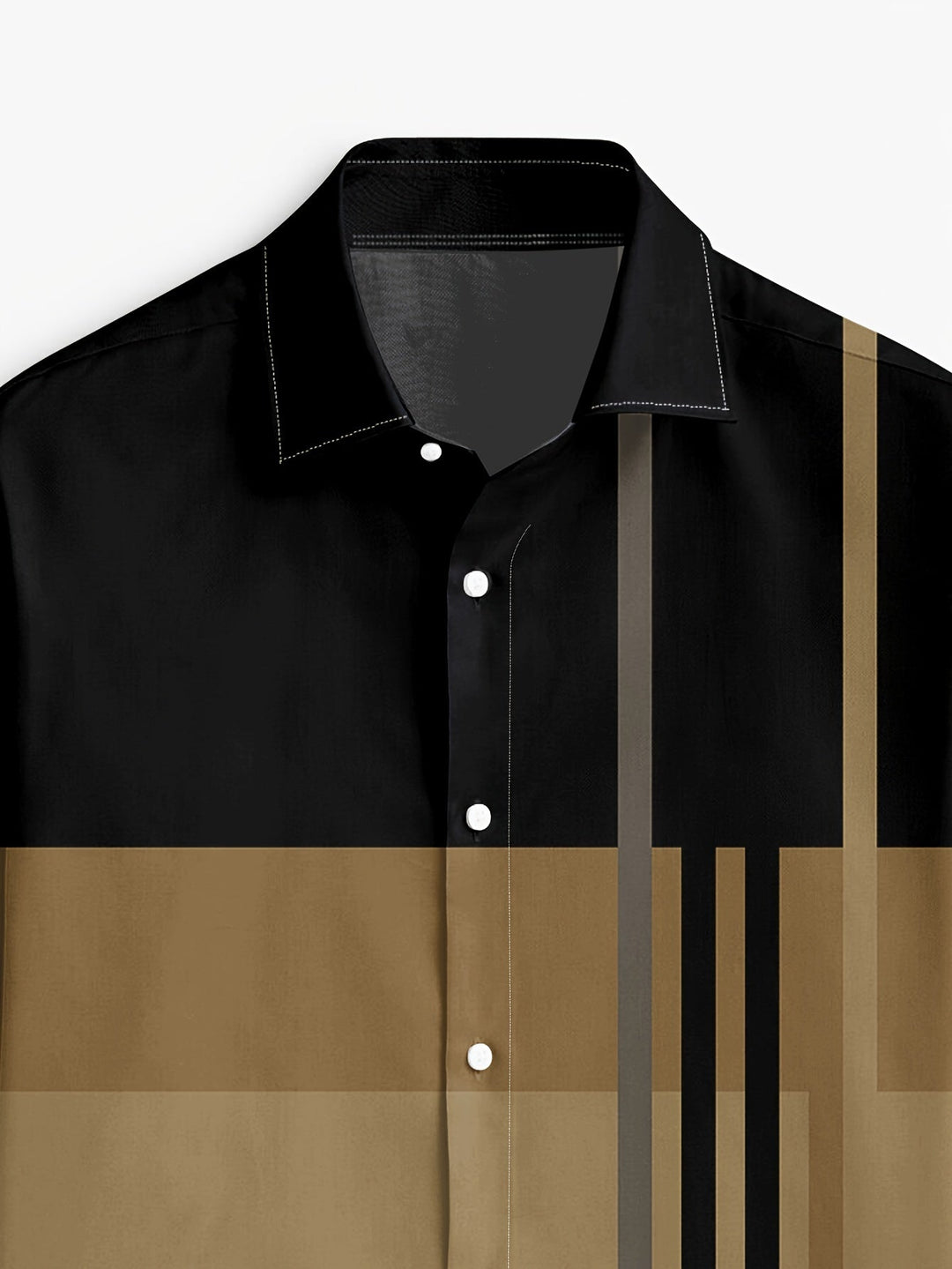 Men's Colour-Block Long-Sleeve Shirt