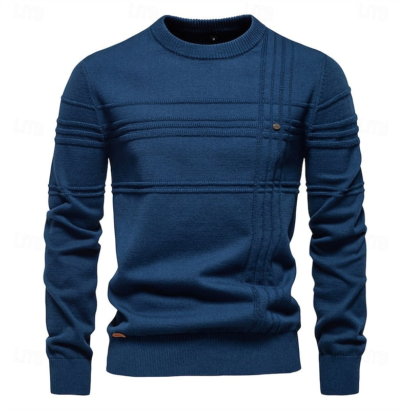 Crewneck Sweater, Men's Textured Fit